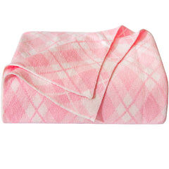 Cotton Cable Knit Grid Toddler Blanket – Soft & Warm