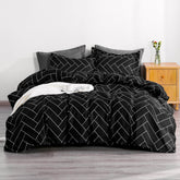Twin Duvet Cover Set - Soft Microfiber, Brick Print