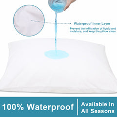 4 Pack Microfiber Waterproof Pillow Protectors with Hidden Zipper|NTBAY®️ - NTBAY