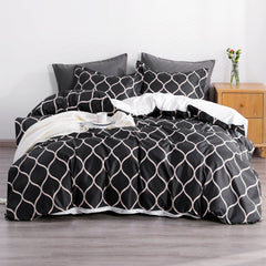 2/3 Pieces Curve Pattern Microfiber Duvet Cover Set product image by Fasiano