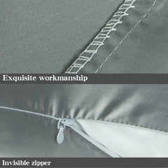 2 Pack Satin Toddler Pillowcases with Zipper Closure size and color view by Fasiano