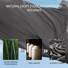 3/4-Pieces Bamboo Bed Sheets Set, Ultra Breathable & Cooling Bedding Set