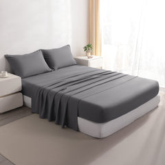 3/4-Pieces Bamboo Bed Sheets Set, Ultra Breathable & Cooling Bedding Set