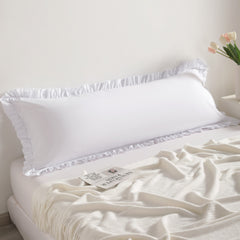 Brushed Microfiber Body Ruffled Pillowcase, 20x54 Inches