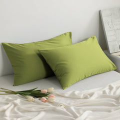 2-Pack Cotton Pillowcases-Soft, Smooth & Breathable