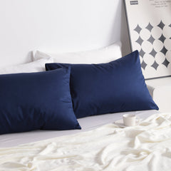2-Pack Cotton Pillowcases-Soft, Smooth & Breathable