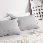 2-Pack Cotton Pillowcases-Soft, Smooth & Breathable