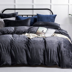 3 Pieces Luxury Velvet Flannel Duvet Cover Set product image by Fasiano