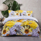 3 Pieces Sunflowers Pattern Microfiber Duvet Cover Set product image by Fasiano