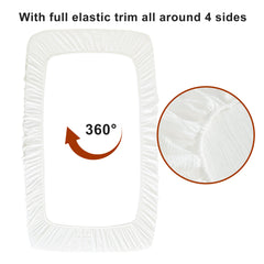 2 Pack Muslin Cotton Crib Sheets, Soft and Breathable Double Layer Baby Crib Sheets