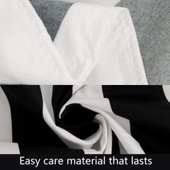 Twin Fitted Sheet - Soft, Striped, Deep Pocket, Black & White