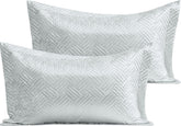2-Pack Satin Quilted Pillow Shams – Luxurious & Decorative