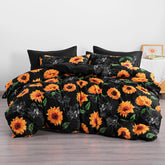 Queen Duvet Cover Set – 3 Pieces, Sunflower Print