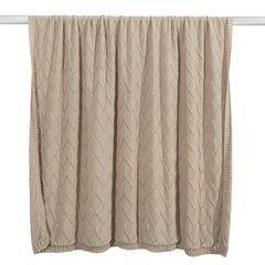 NTBAY Eco-friendly Materials Cotton Alternative 51 x 67 Inches Cable Knitted Throw Blanket - NTBAY