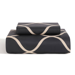 NTBAY 2/3 Pieces Curve Pattern Microfiber Duvet Cover Set - NTBAY