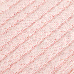NTBAY Cotton Cable Knitted Toddler Blanket - NTBAY