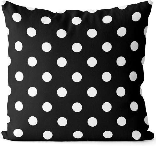 Bedsum Set of 4 Black & White Geometric Throw Pillow Covers in a Fasiano bedroom setting