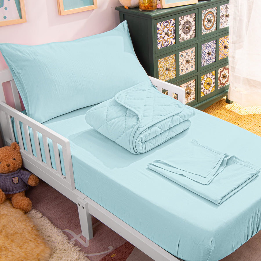 4 Pieces Soft Toddler Bedding Set texture view by Fasiano