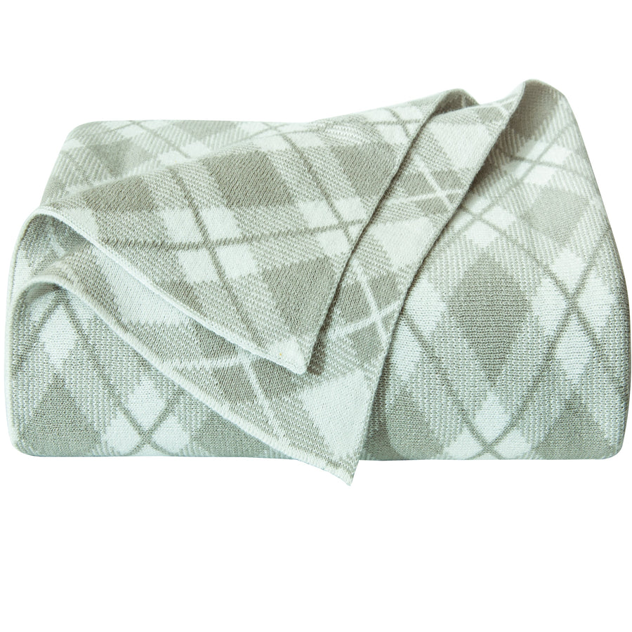 Cotton Cable Knit Grid Toddler Blanket – Soft & Warm product image by Fasiano