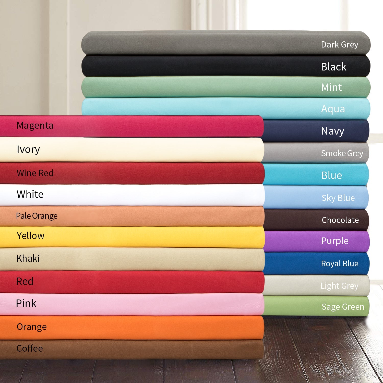 2-Pack Standard Pillowcases – Soft Brushed Microfiber, Wrinkle & Fade Resistant