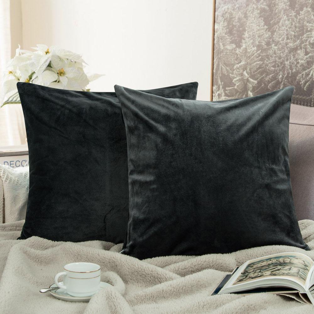 NTBAY 2 Pack Cozy Velvet Throw Pillow Cover - NTBAY