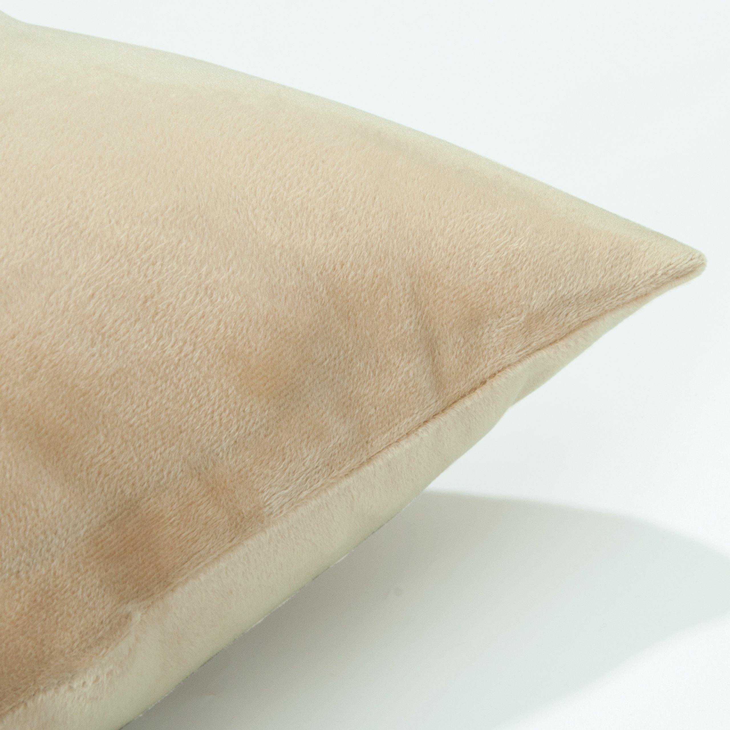 NTBAY Cozy Velvet Throw Pillow Cover,Euro Square Pillowcase - NTBAY