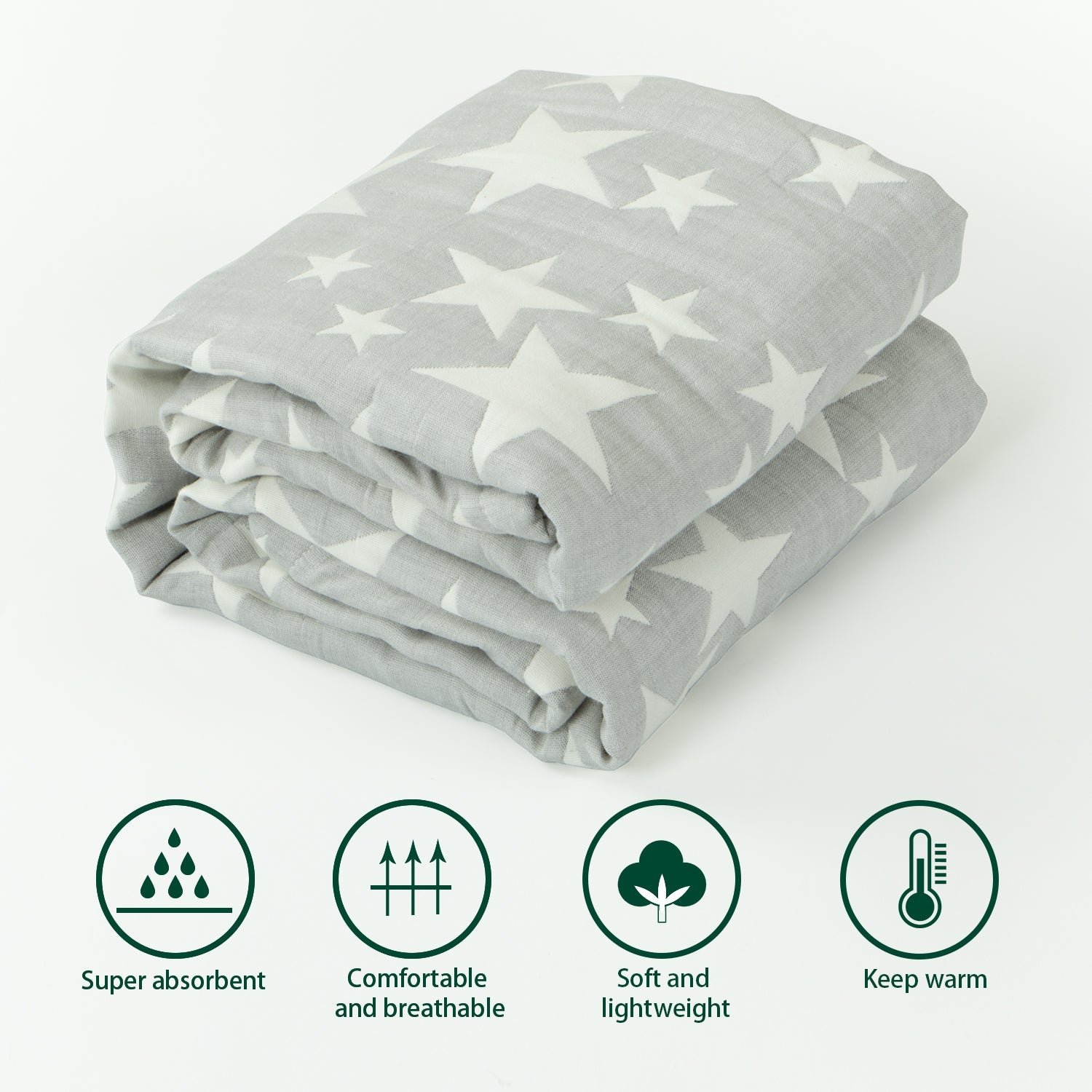3 Layer Muslin Cotton Jacquard Toddler Blanket|NTBAY?? - NTBAY