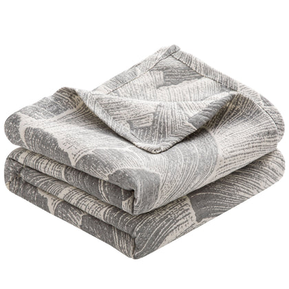 3-Layer Cotton Muslin Blanket - Soft, Breathable, and Lightweight Quilt
