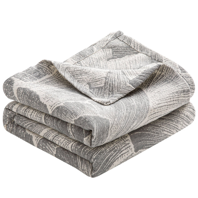 3-Layer Cotton Muslin Blanket - Soft, Breathable, and Lightweight Quilt