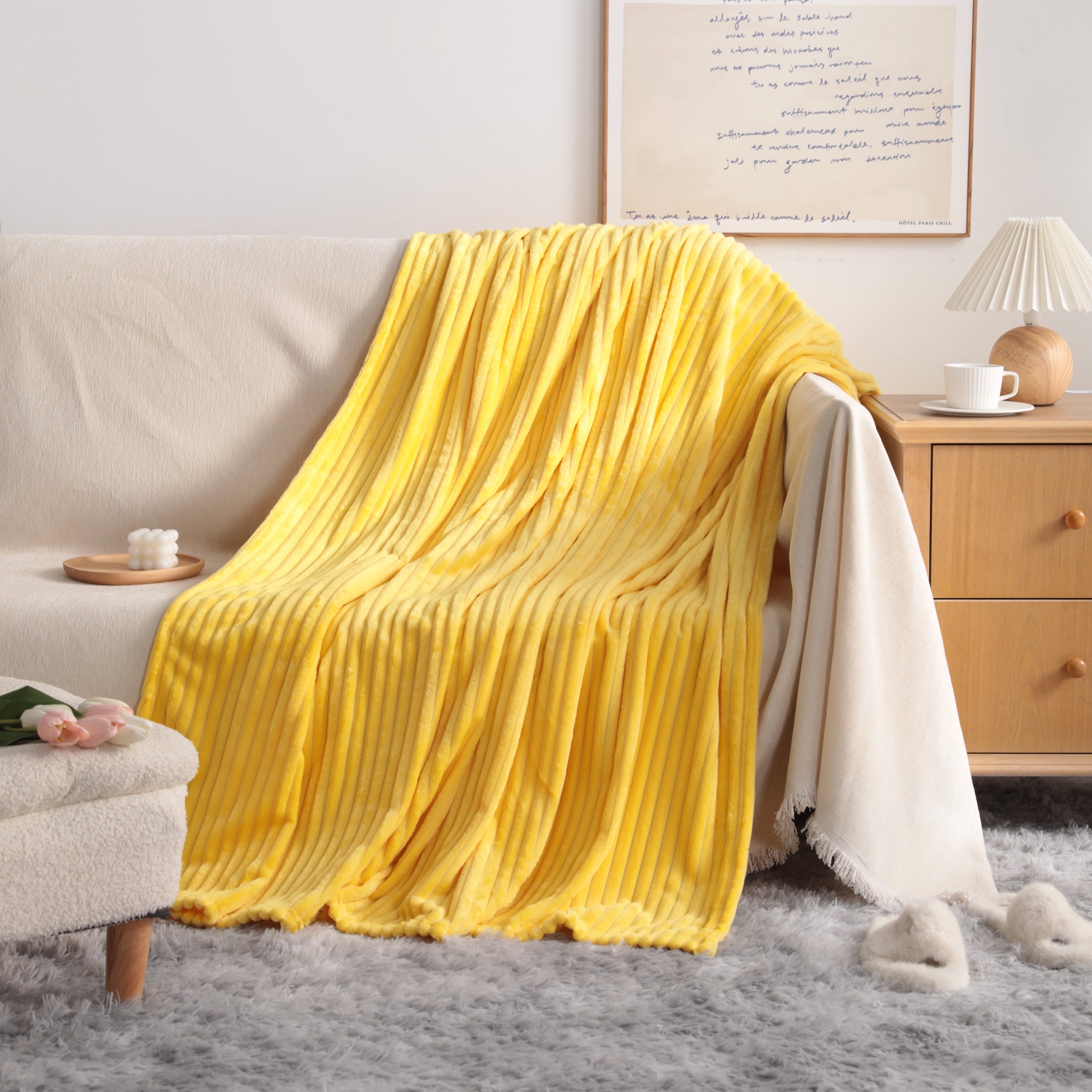 All Seasons Plush Flannel Fleece Throw Blanket