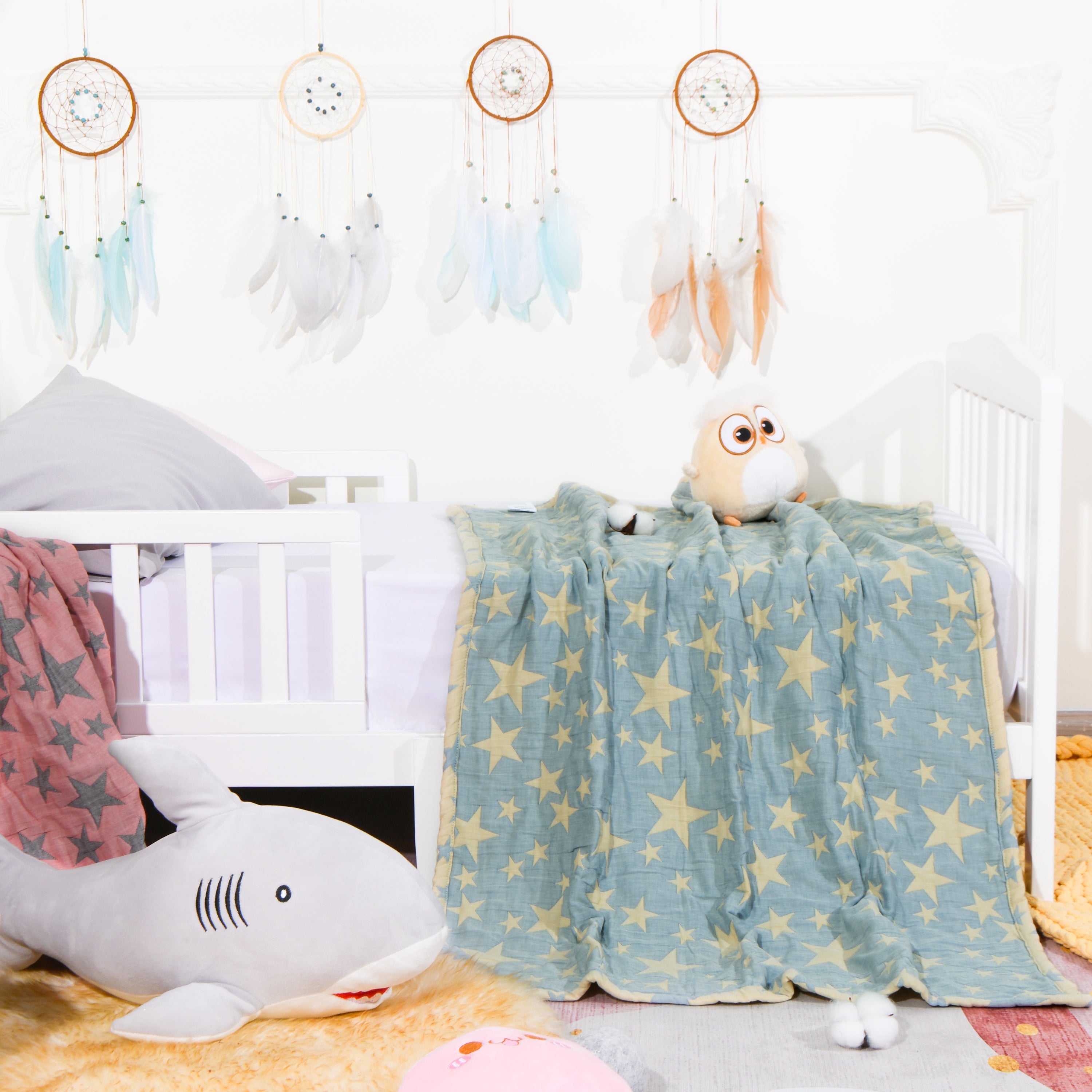 3 Layer Muslin Cotton Jacquard Toddler Blanket|NTBAY?? - NTBAY