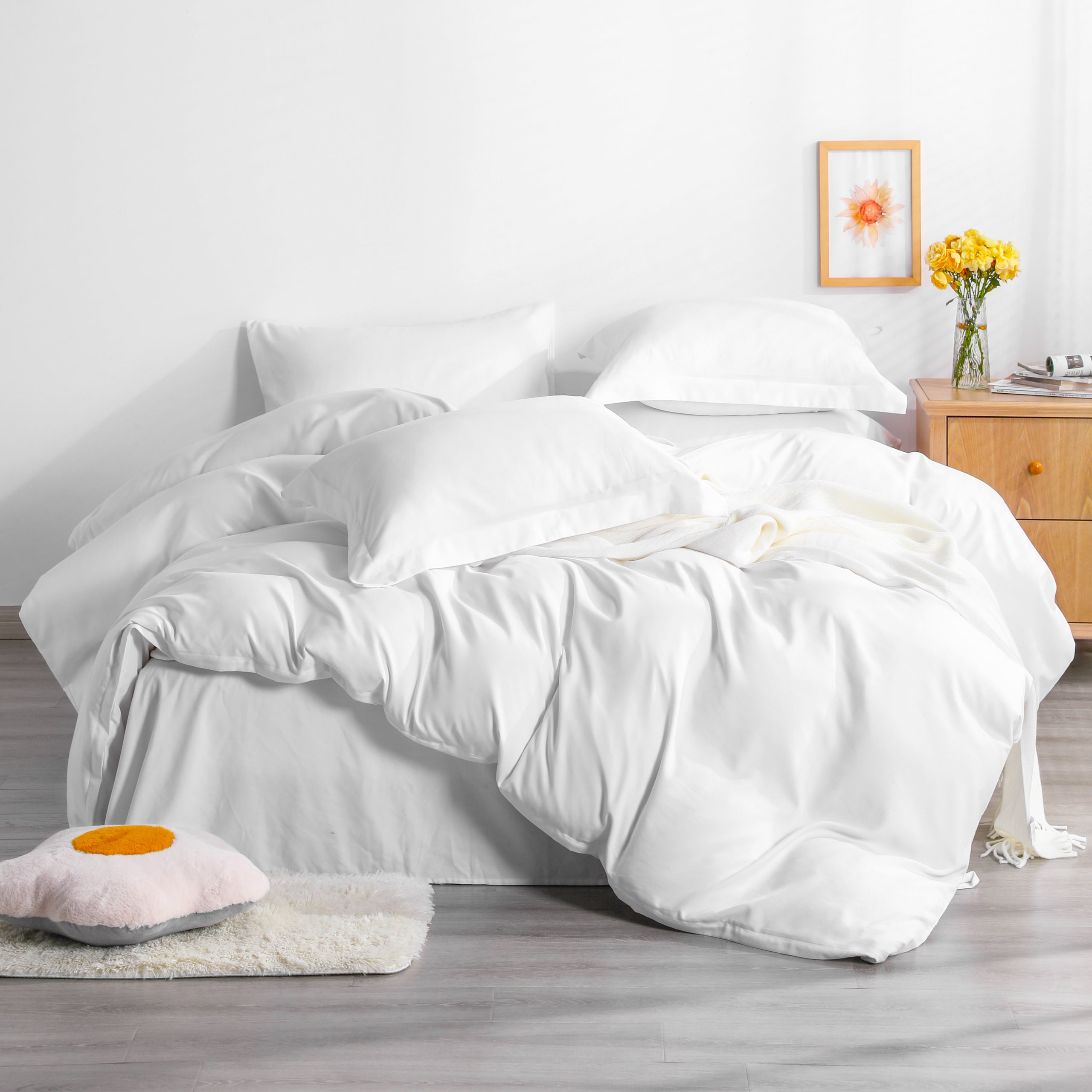 2/3 Pieces Solid Color Microfiber Duvet Cover Set|NTBAY®️ - NTBAY