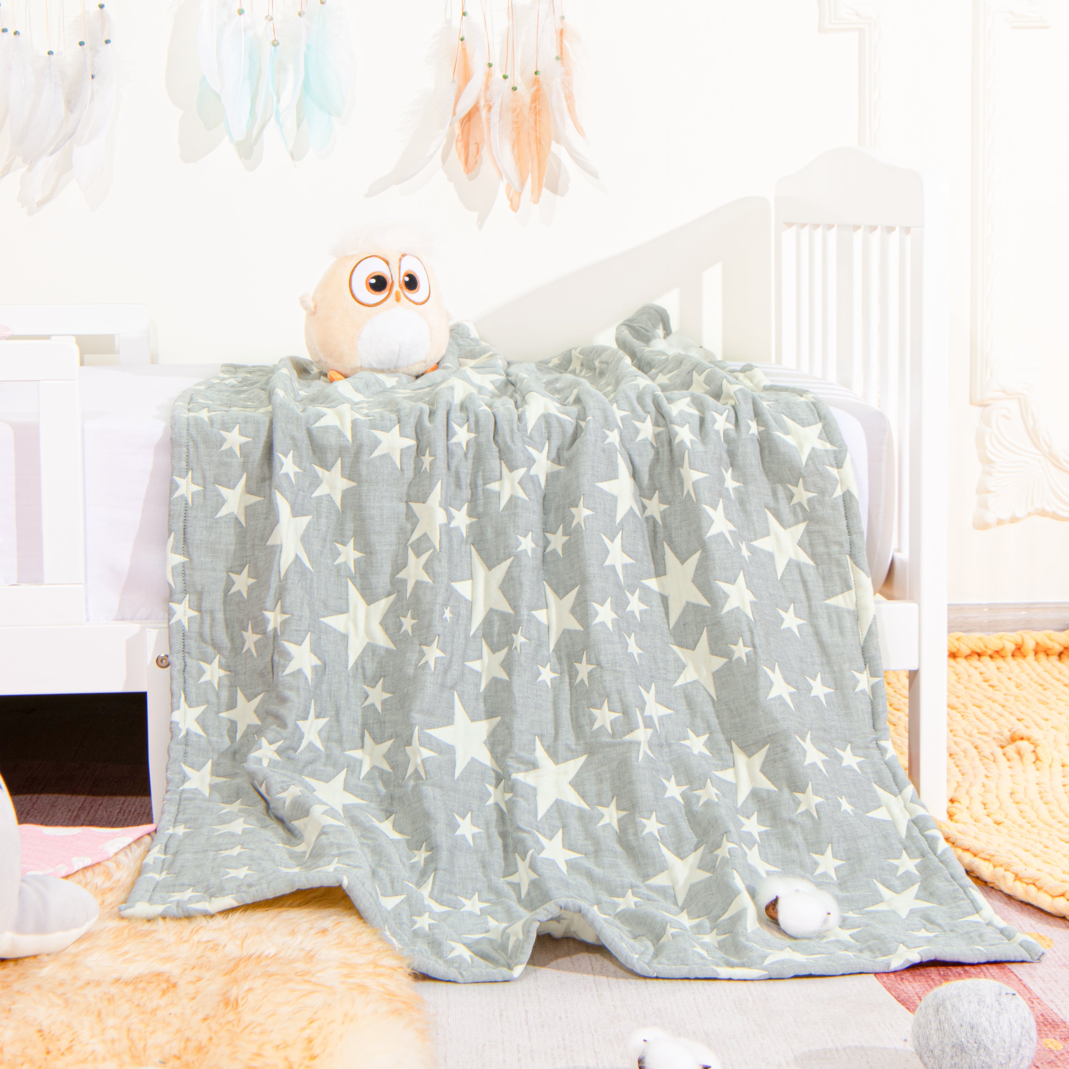 3 Layer Muslin Cotton Jacquard Toddler Blanket|NTBAY?? - NTBAY