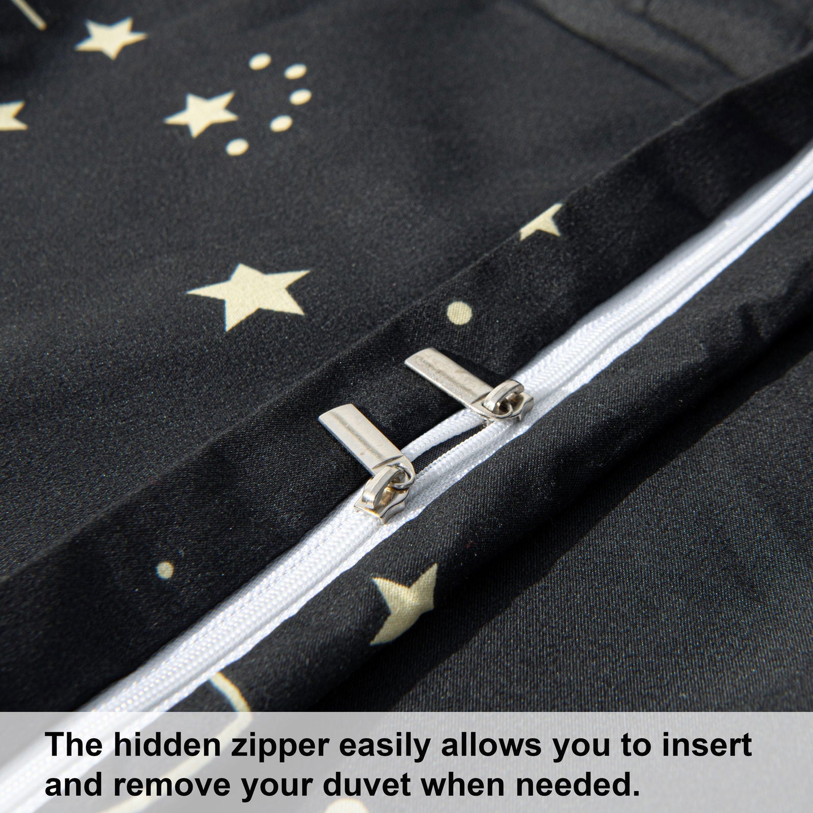 2/3 Pieces Constellation Pattern Microfiber Duvet Cover Set size and color view by Fasiano