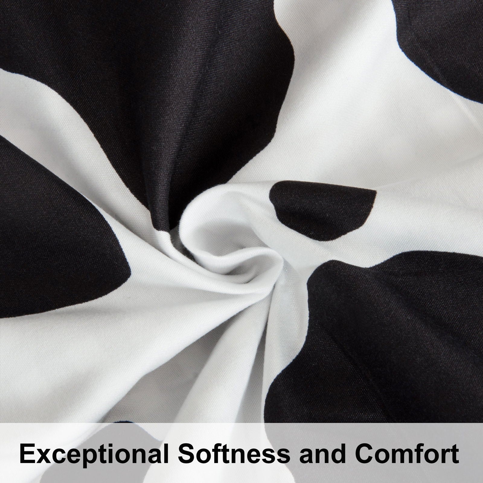 2/3 Pieces Cow Pattern Microfiber Duvet Cover Set size and color view by Fasiano
