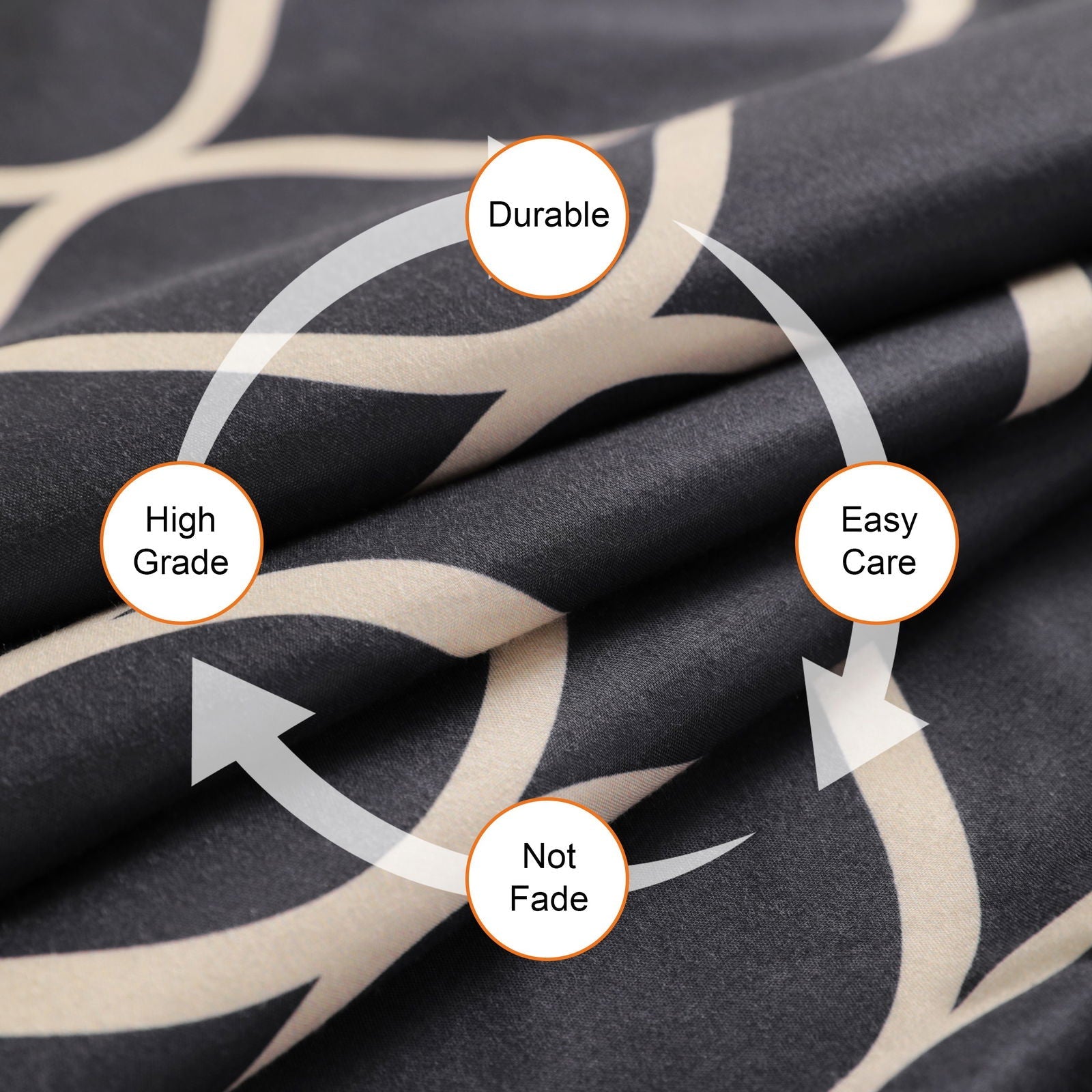 2/3 Pieces Curve Pattern Microfiber Duvet Cover Set bedding essential by Fasiano