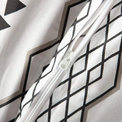 2/3 Pieces Geometry Pattern Microfiber Duvet Cover Set size and color view by Fasiano