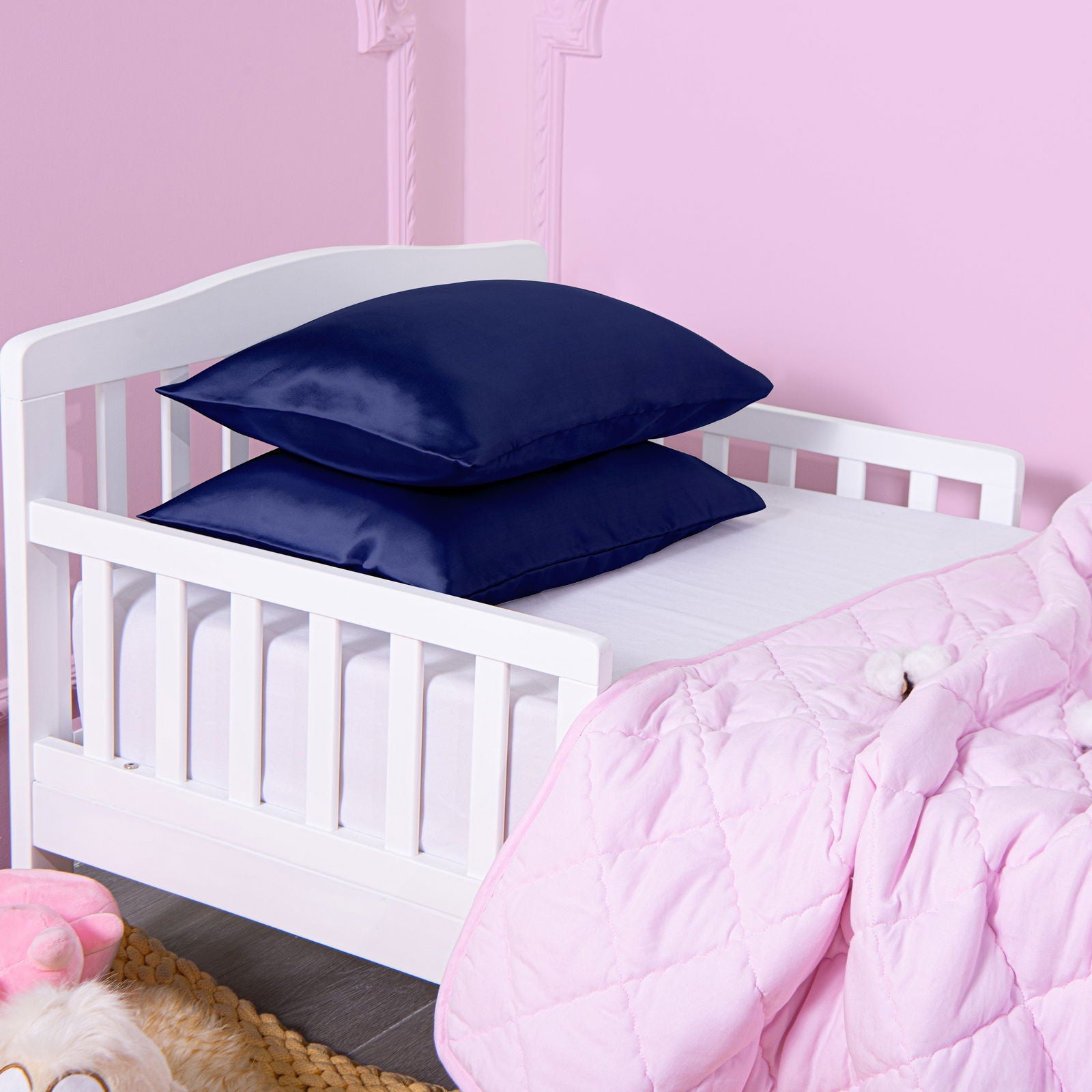 2 Pack Satin Toddler Pillowcases with Envelope Closure detail view by Fasiano