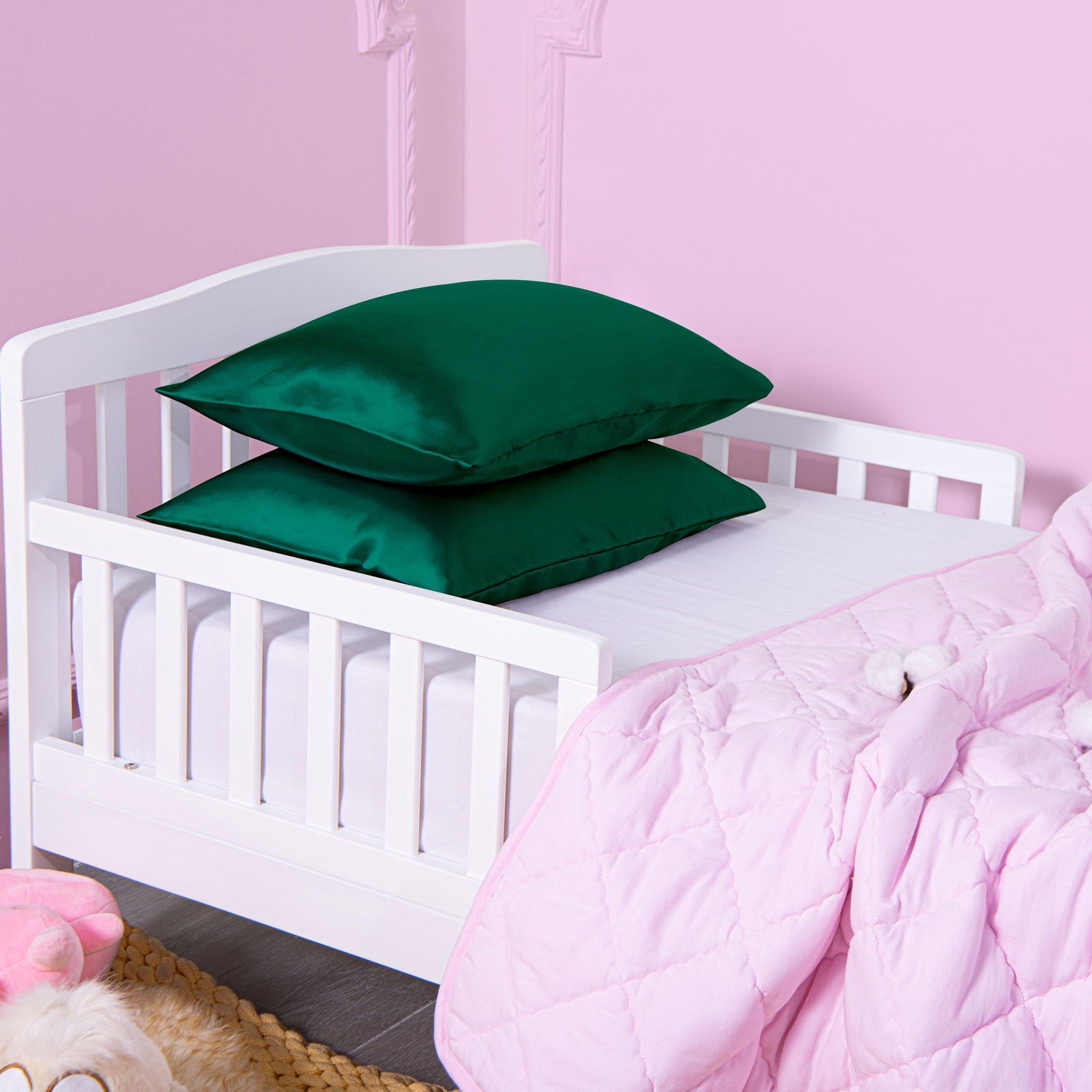 2 Pack Satin Toddler Pillowcases with Envelope Closure detail view by Fasiano