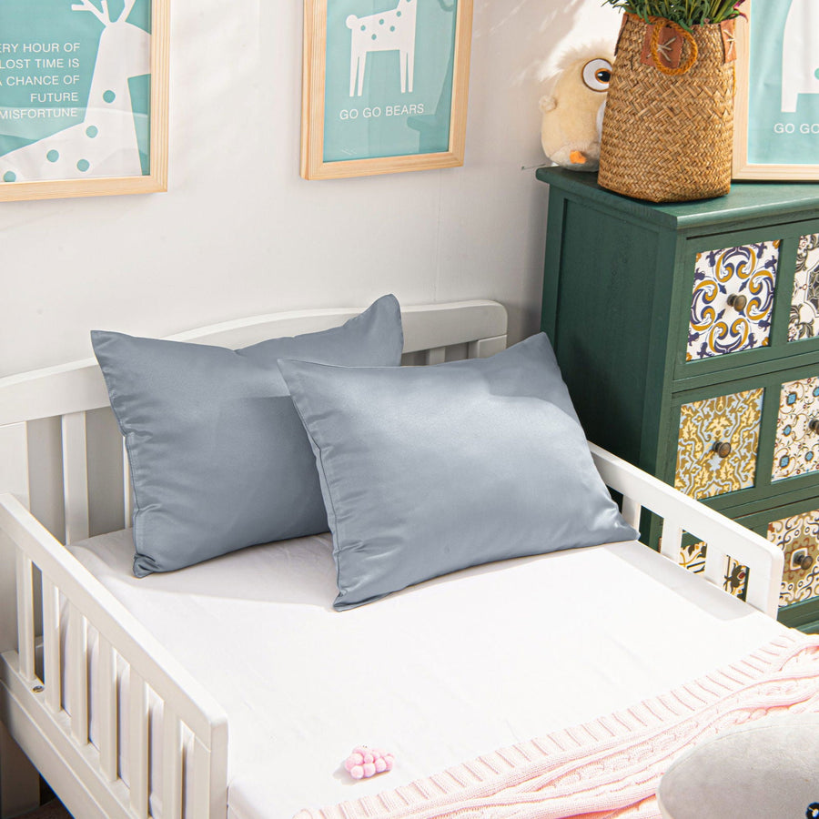 2 Pack Satin Toddler Pillowcases with Zipper Closure detail view by Fasiano