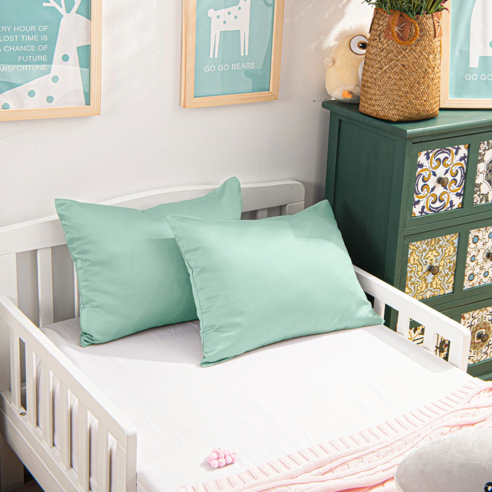 2 Pack Satin Toddler Pillowcases with Zipper Closure product image by Fasiano