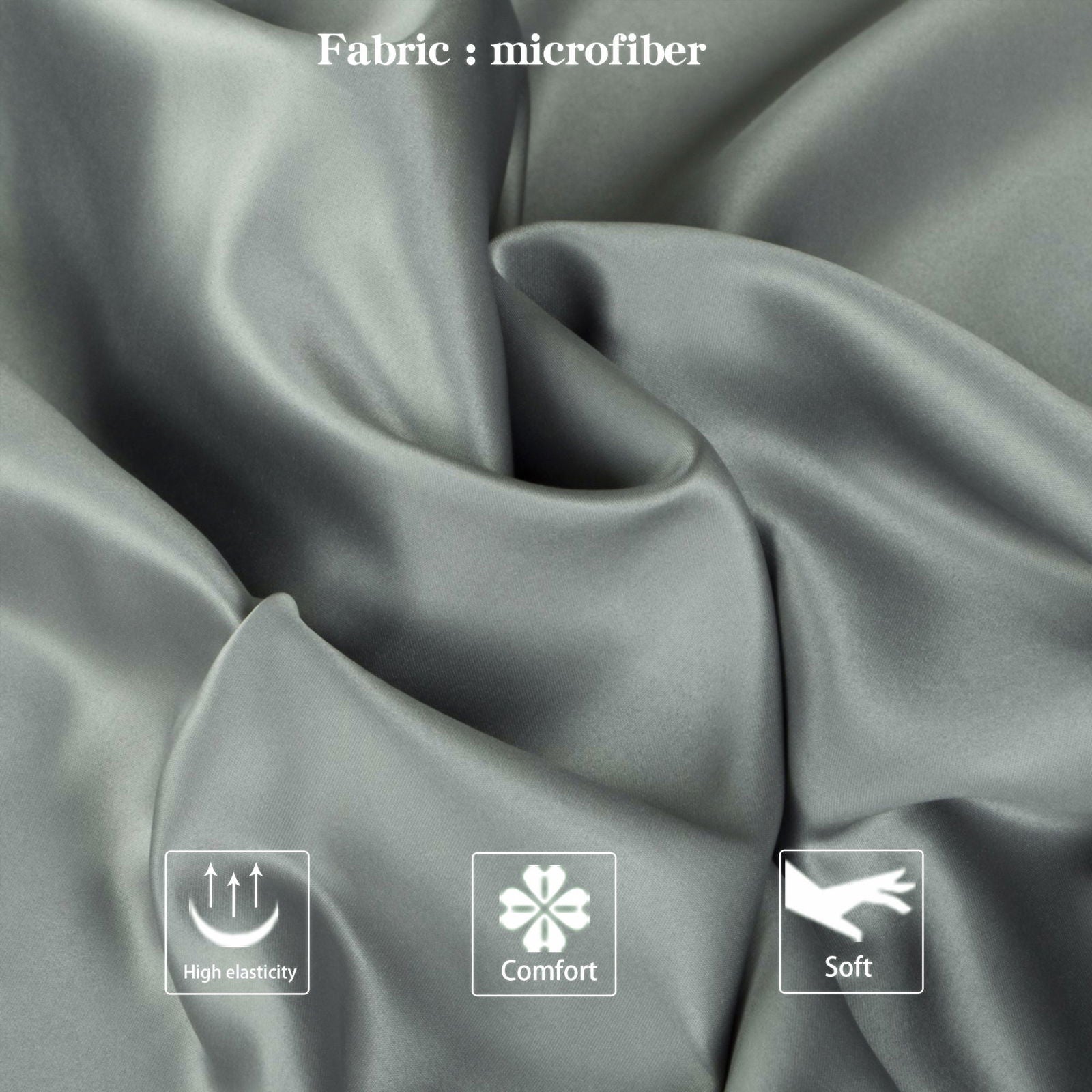 2 Pack Satin Toddler Pillowcases with Zipper Closure texture view by Fasiano