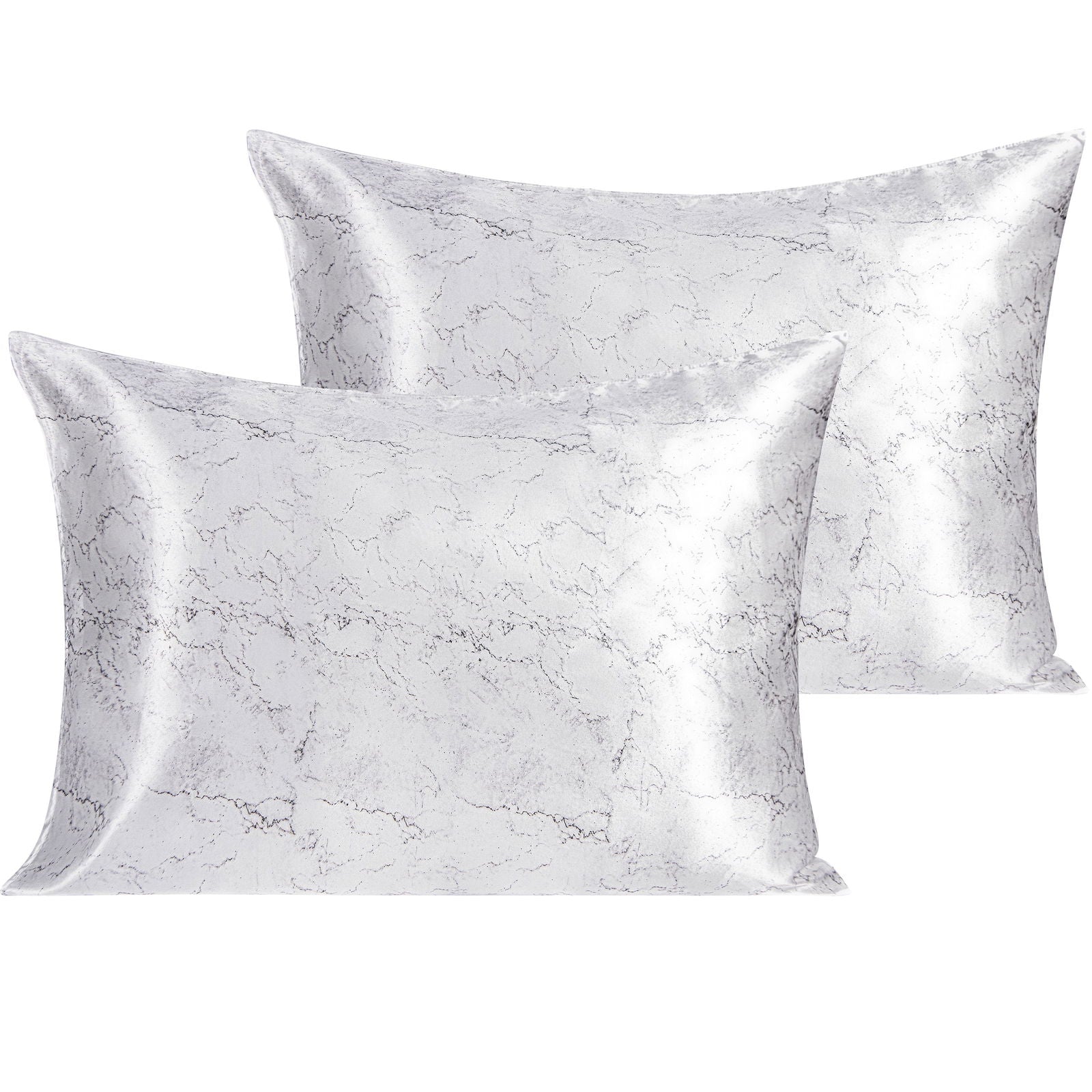 2 Pack Silk Satin Pillowcases with Envelope Closure bedding essential by Fasiano