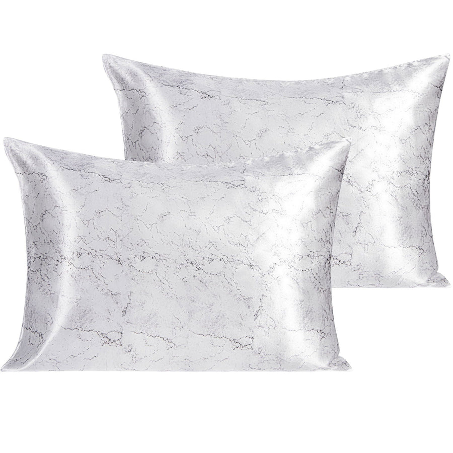 2 Pack Silk Satin Pillowcases with Envelope Closure bedding essential by Fasiano