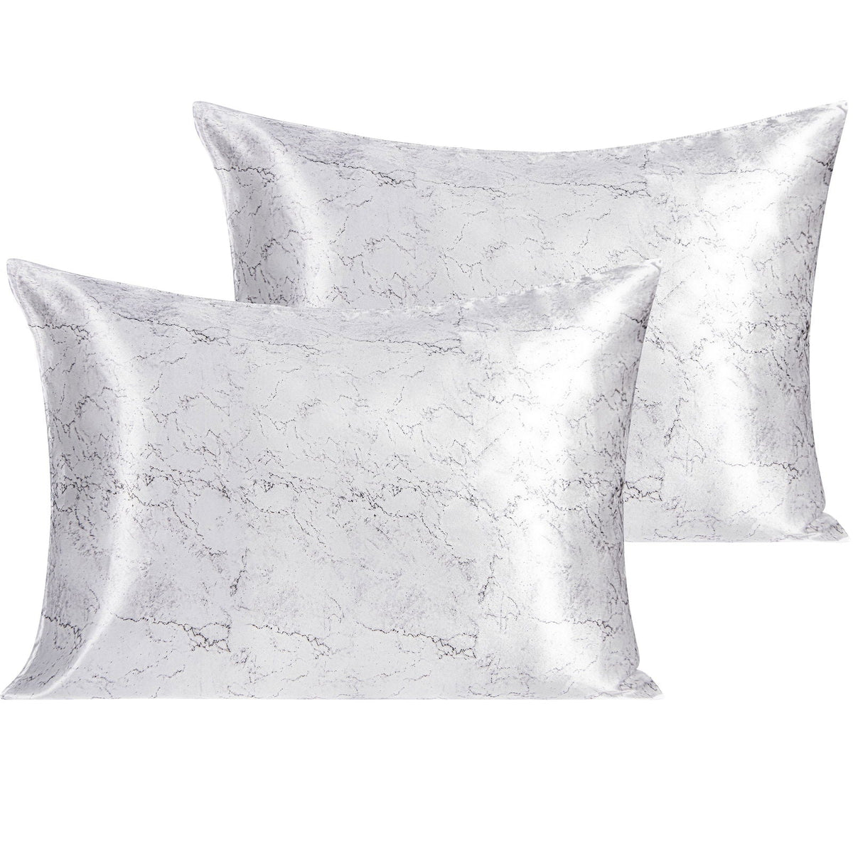 2 Pack Silk Satin Pillowcases with Envelope Closure bedding essential by Fasiano