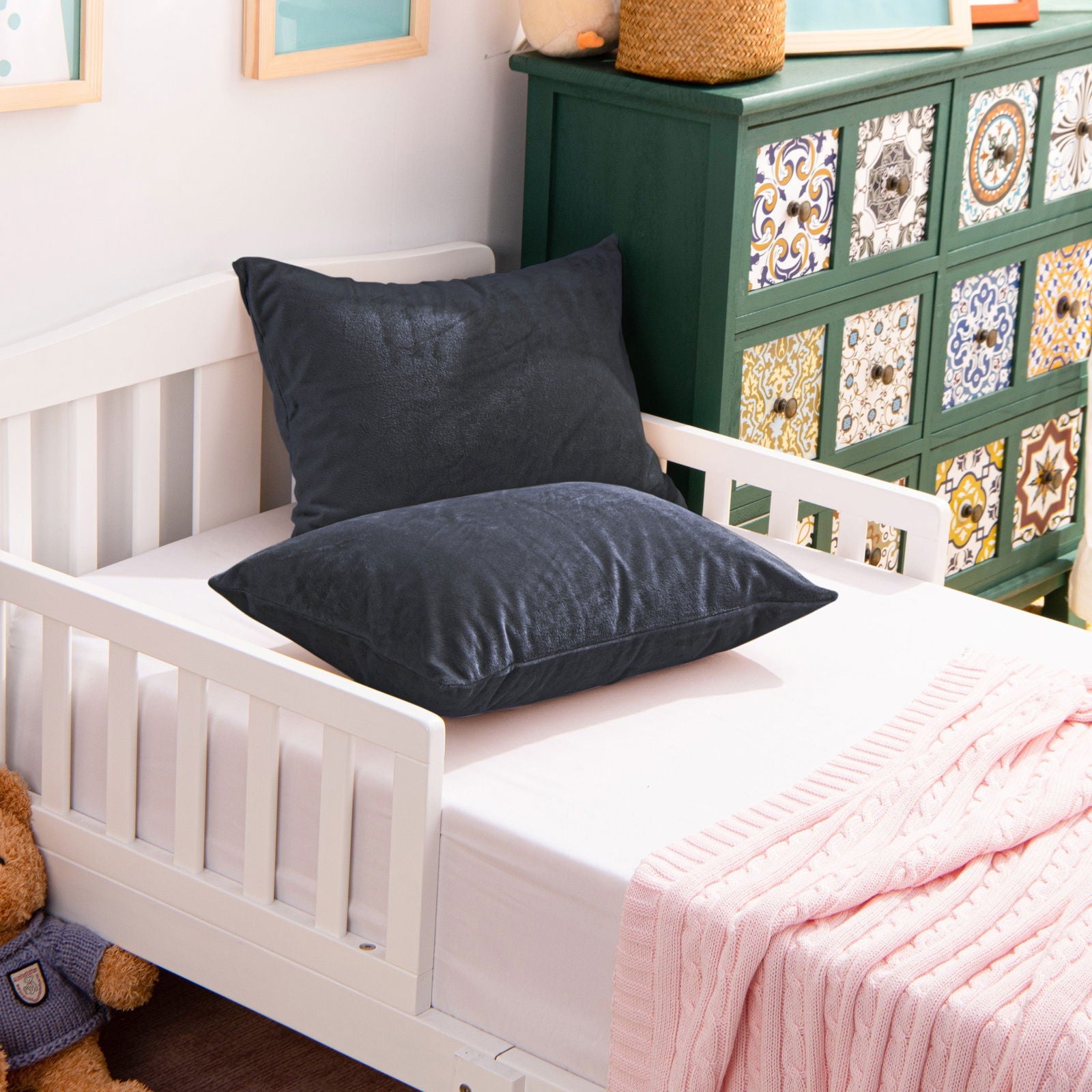2 Pack Soft Velvet Toddler Pillowcases detail view by Fasiano