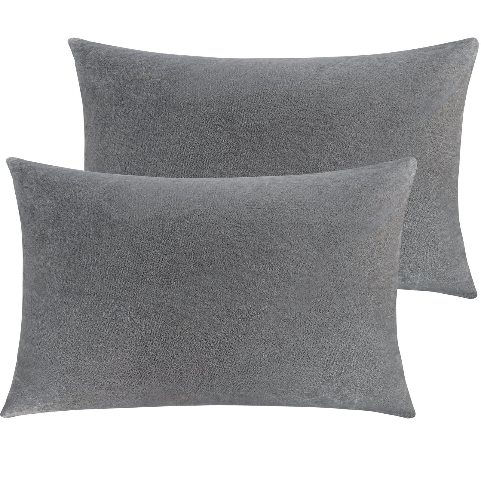 2 Pack Zippered Velvet Pillowcases bedding essential by Fasiano