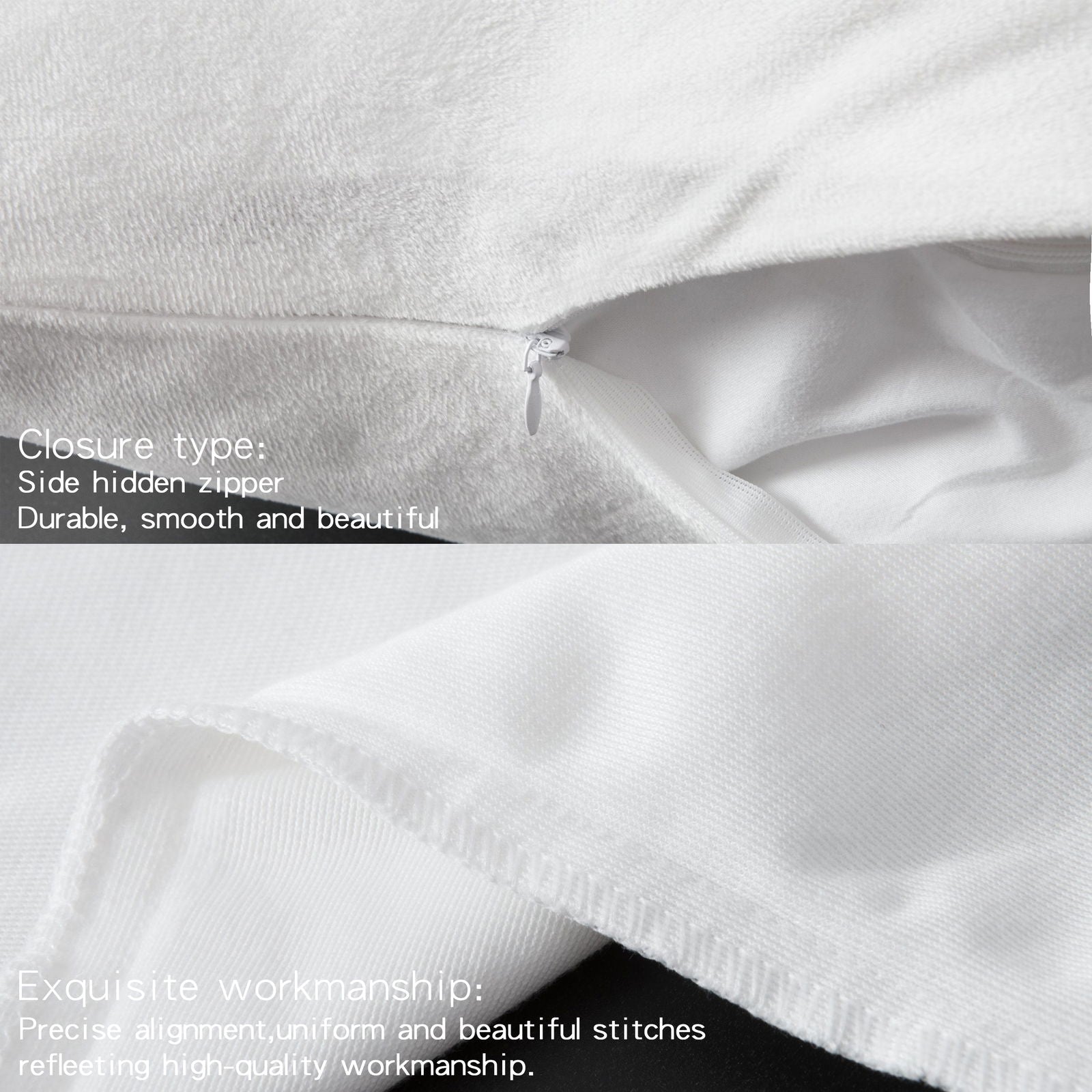 2 Pack Zippered Velvet Pillowcases bedding essential by Fasiano