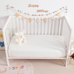 2 Pack Muslin Cotton Crib Sheets, Soft and Breathable Double Layer Baby Crib Sheets