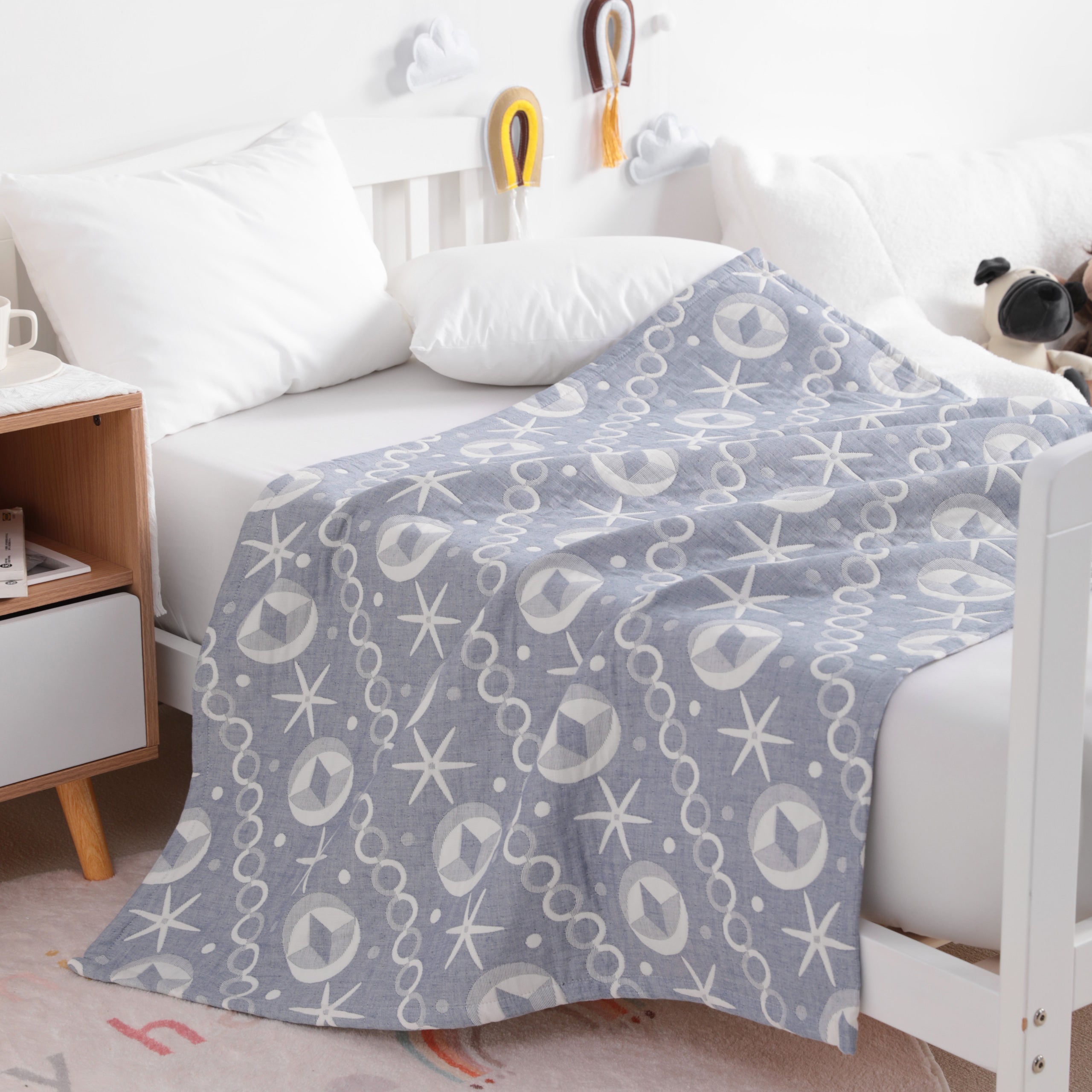 3 Layer Muslin Cotton Jacquard Toddler Blanket|NTBAY?? - NTBAY